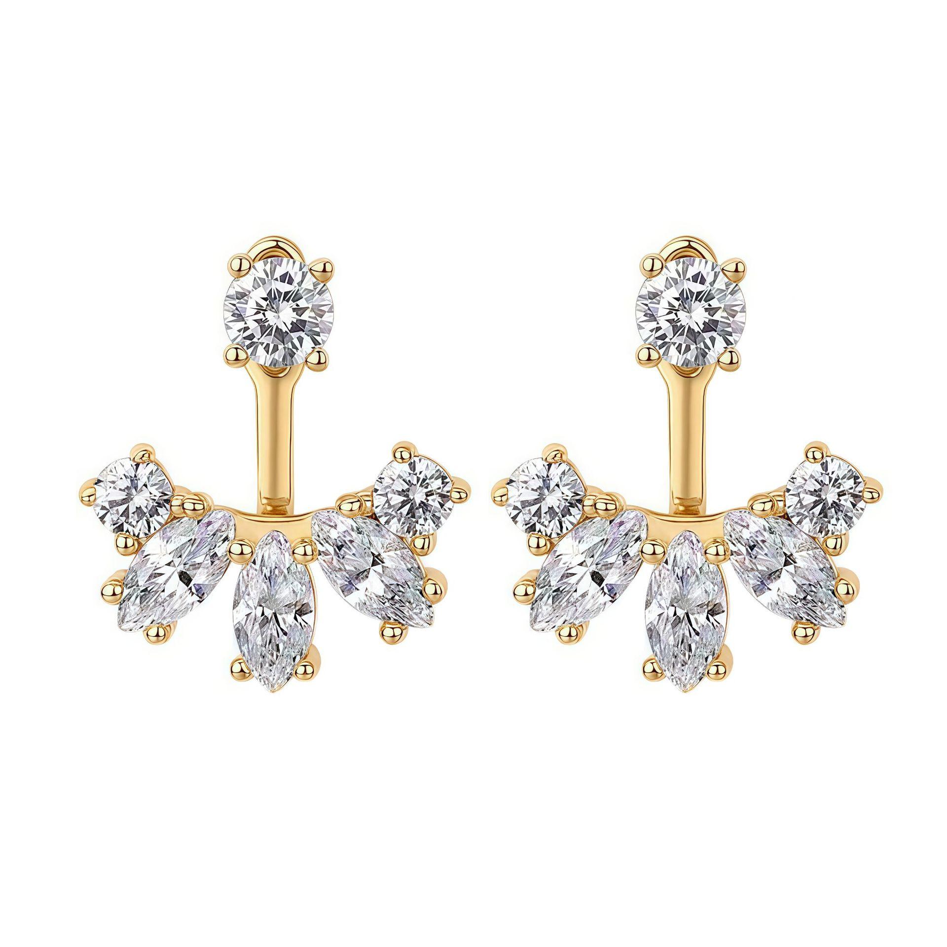 925 Sterling Silver 18K Gold Plated Marquise Cut Moissanite Drop Earrings for Women for Wedding Engagement Party Daily Wear золотой
925 Sterling Silver 18K Gold Plated Marquise Cut Moissanite Drop Earrings for Women for Wedding Engagement Party Daily Wear золотой