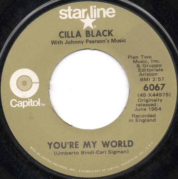 7inch Record CILLA BLACK - You re My World / You ve Lost That 6067 Capitol Records US Pop Used
7inch Record CILLA BLACK - You re My World / You ve Lost That 6067 Capitol Records US Pop Used