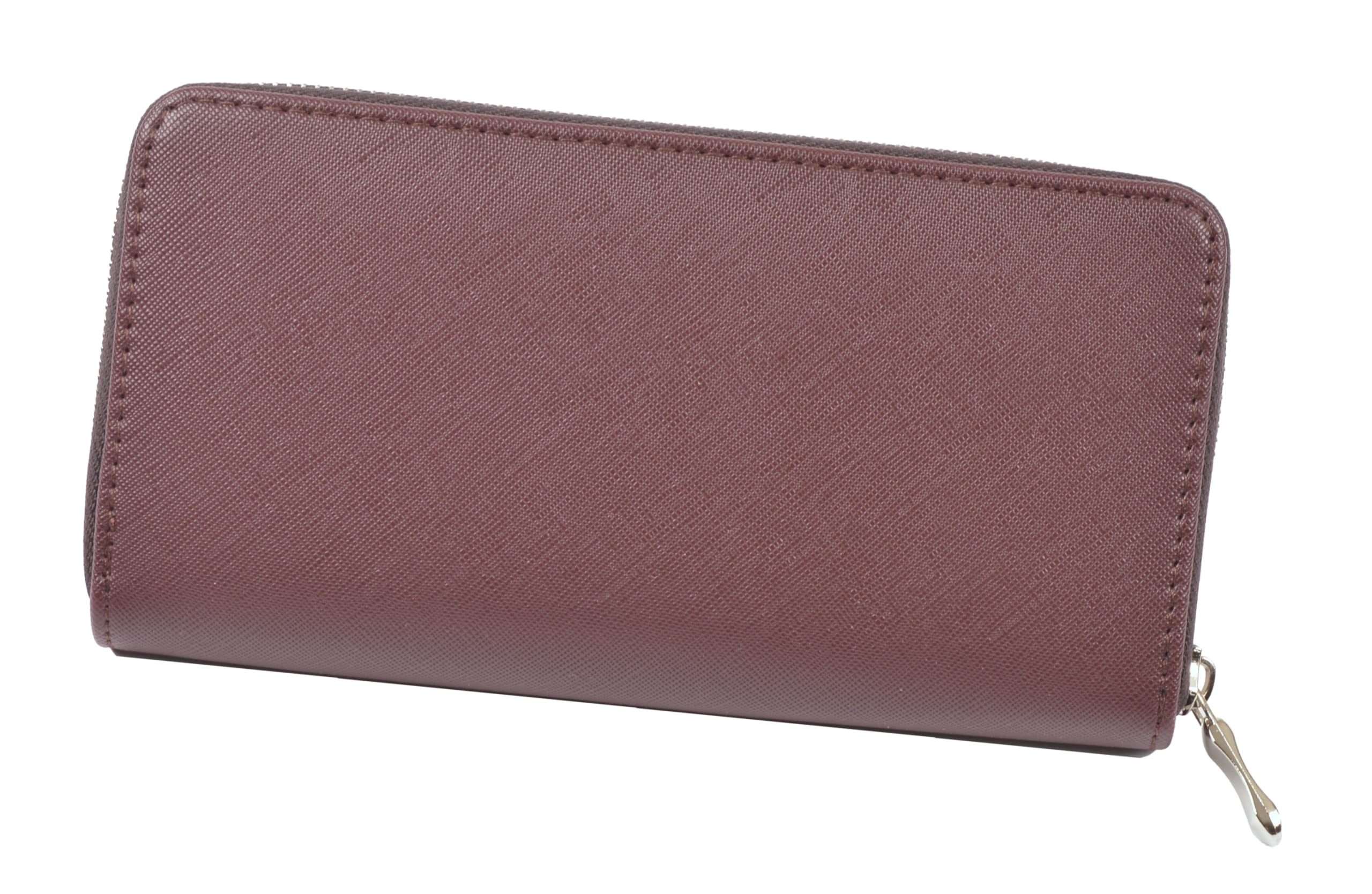 Women s long wallet with a round zipper, made of brown synthetic leather, with a simple design and coin and card slots. Model WA-M-003-BR
Women s long wallet with a round zipper, made of brown synthetic leather, with a simple design and coin and card slots. Model WA-M-003-BR