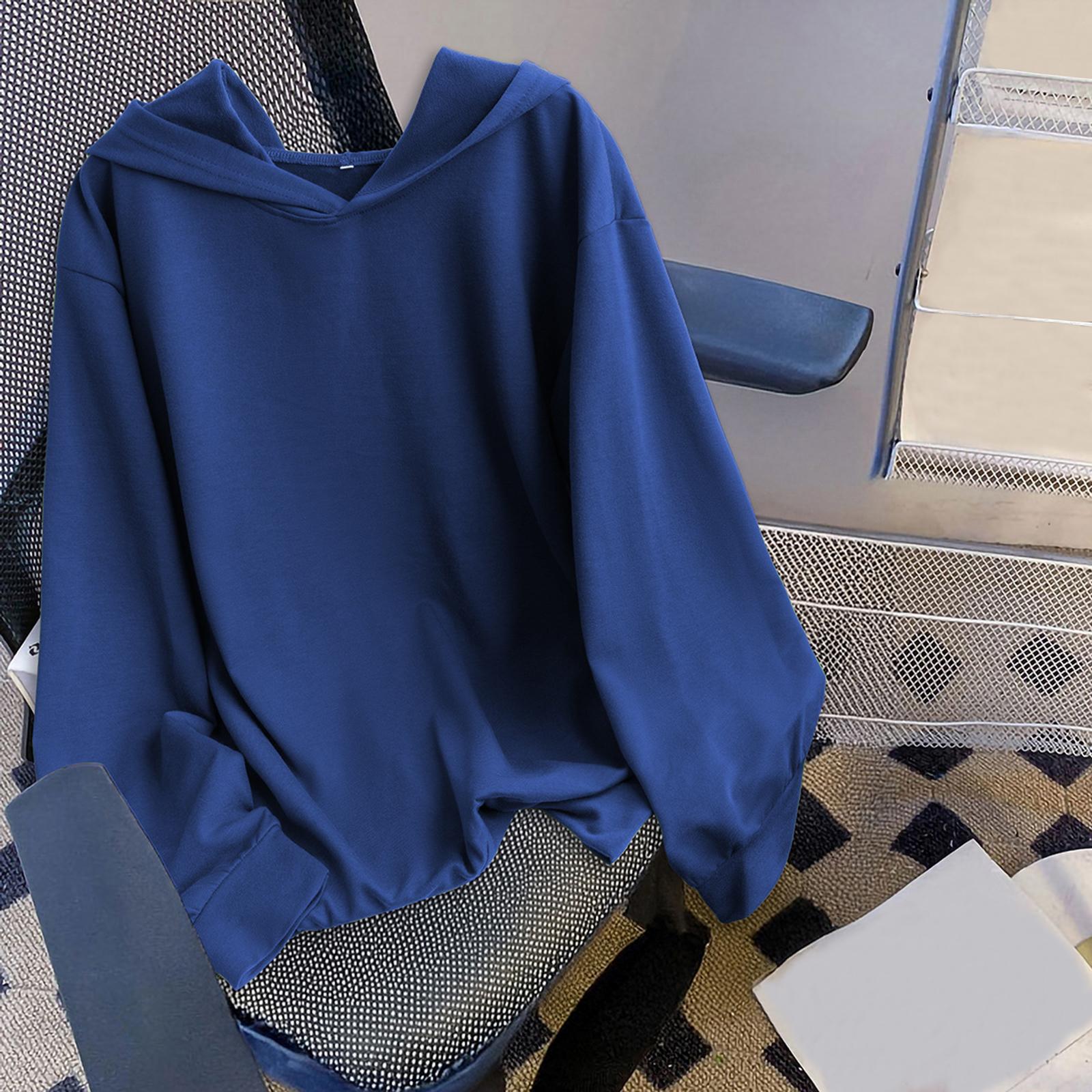 Women s Fashionable Solid Color Hooded Long Sleeved Sports Casual Pullover Sweatshirt Top L синий
Women s Fashionable Solid Color Hooded Long Sleeved Sports Casual Pullover Sweatshirt Top L синий