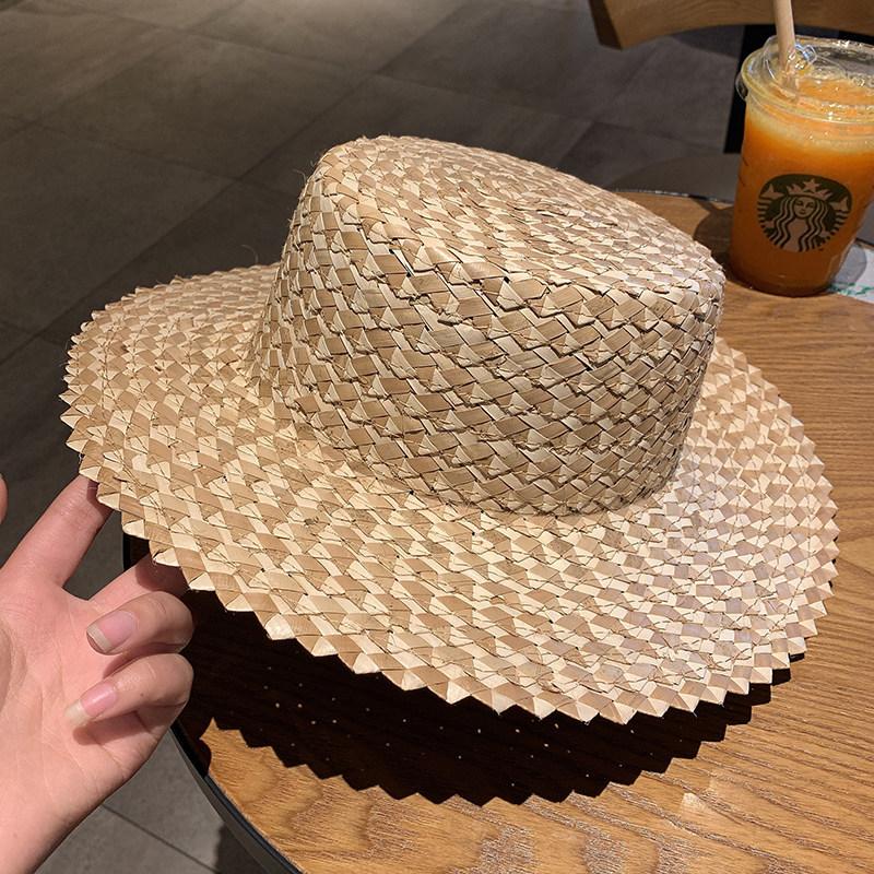 Summer straw hat French flat top sun hat Women s summer beach sun hat Pineapple lace Panama hat Men s straw hat 55-58CM
Summer straw hat French flat top sun hat Women s summer beach sun hat Pineapple lace Panama hat Men s straw hat 55-58CM