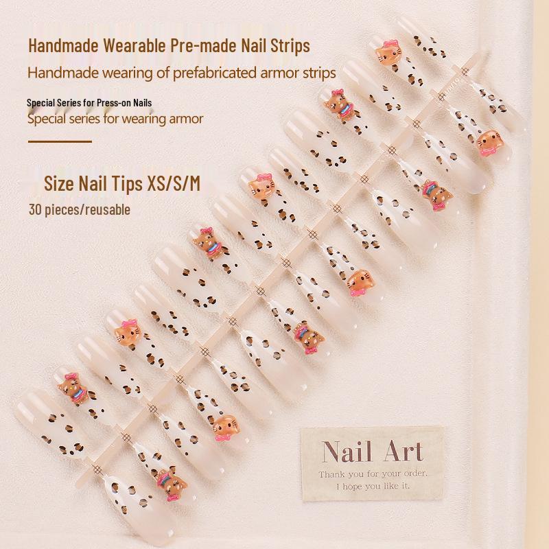 Leopard Print Autumn Nail Art: High-End Wearable Nail Tips by Xiaohongshu - Kitty Design
Leopard Print Autumn Nail Art: High-End Wearable Nail Tips by Xiaohongshu - Kitty Design