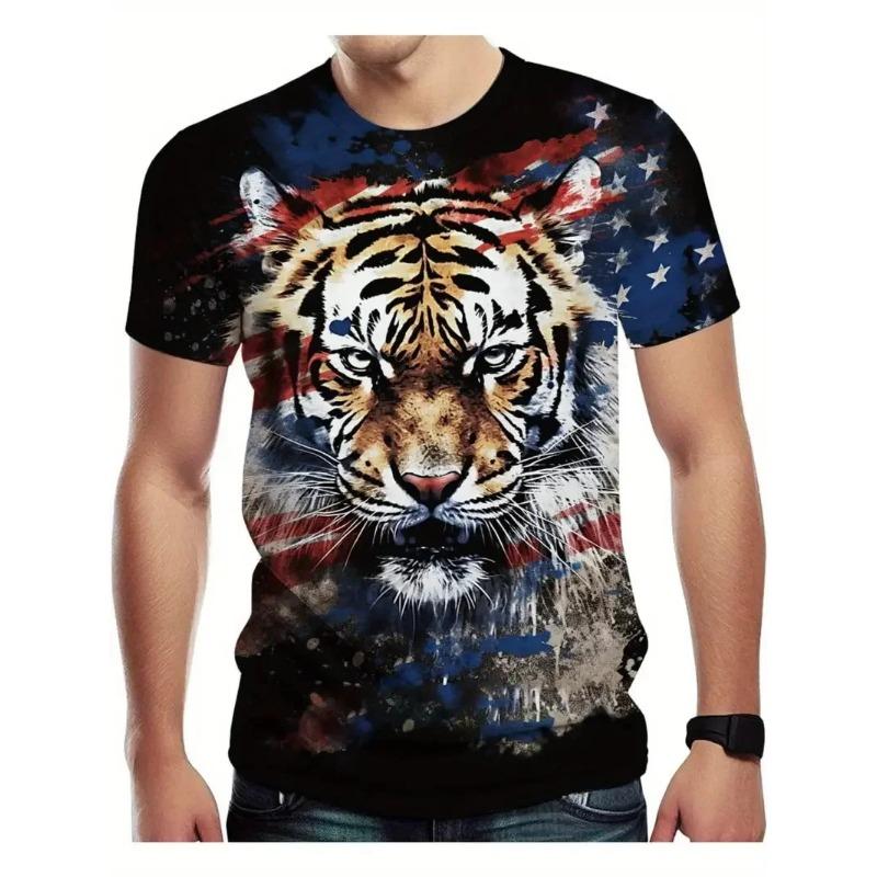 3D Print Animal Tiger Totem T-Shirt For Men Summer Short Sleeve Casual Tee Shirts Clothes Mens Tiger Printed Oversized Tshirts 6XL
3D Print Animal Tiger Totem T-Shirt For Men Summer Short Sleeve Casual Tee Shirts Clothes Mens Tiger Printed Oversized Tshirts 6XL