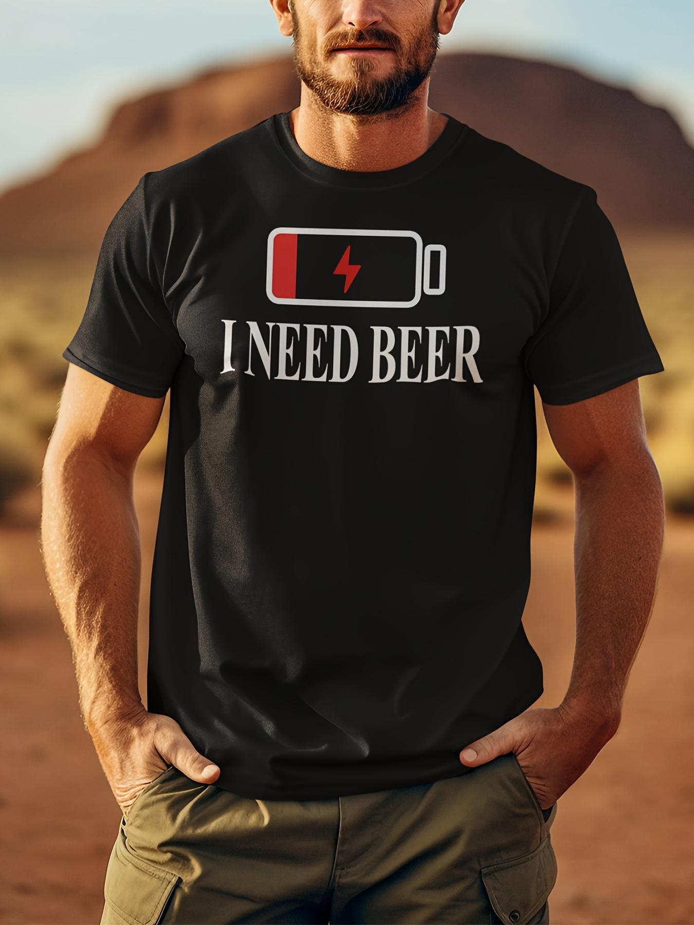 Funny I NEED BEER Graphic T-shirt - Black with Battery Icon - Soft Breathable Cotton Tee for Parties XXL
Funny I NEED BEER Graphic T-shirt - Black with Battery Icon - Soft Breathable Cotton Tee for Parties XXL