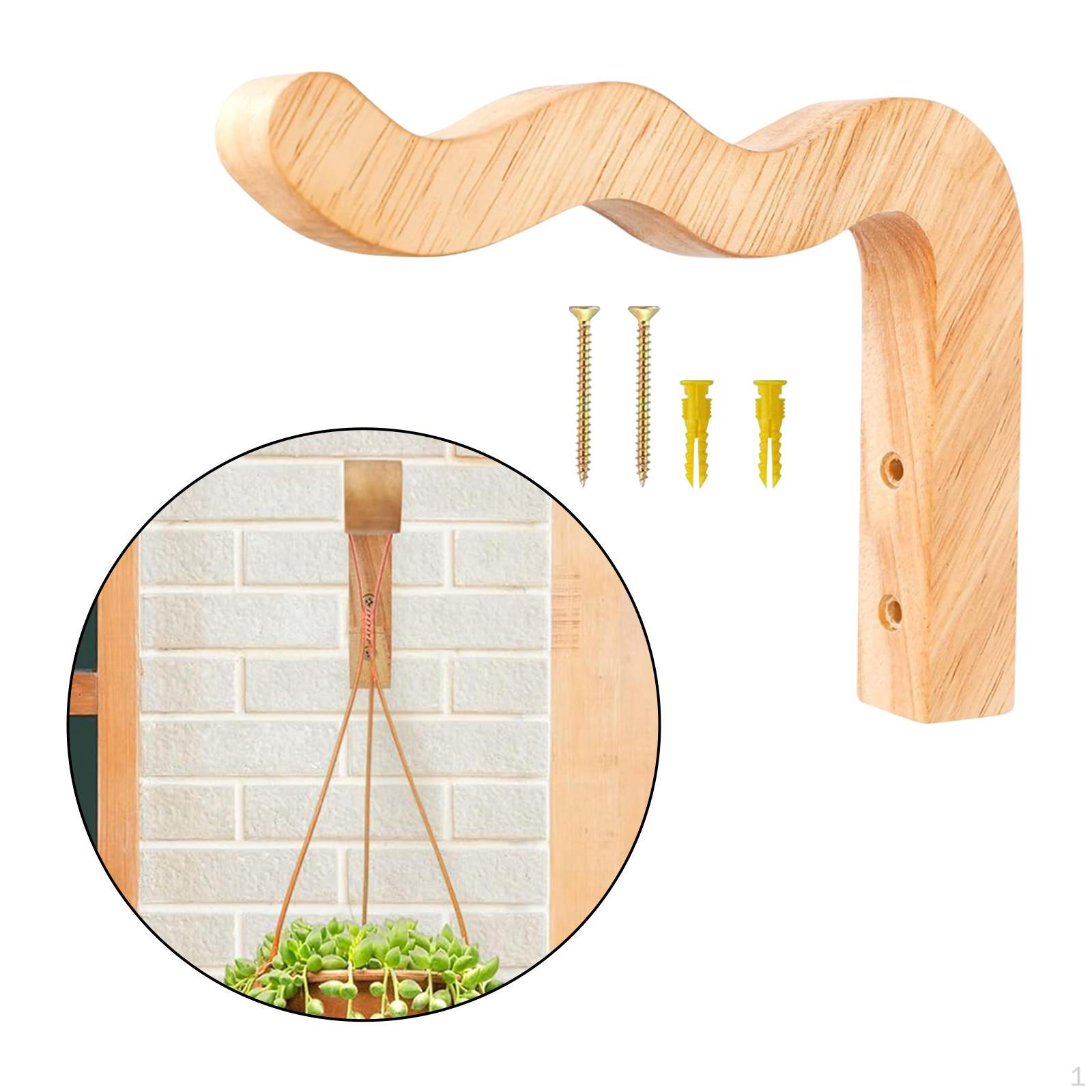 Wooden Plant Hanger Hanging Hook Planter Holder, Wave Shaped Wall for Terrace
Wooden Plant Hanger Hanging Hook Planter Holder, Wave Shaped Wall for Terrace