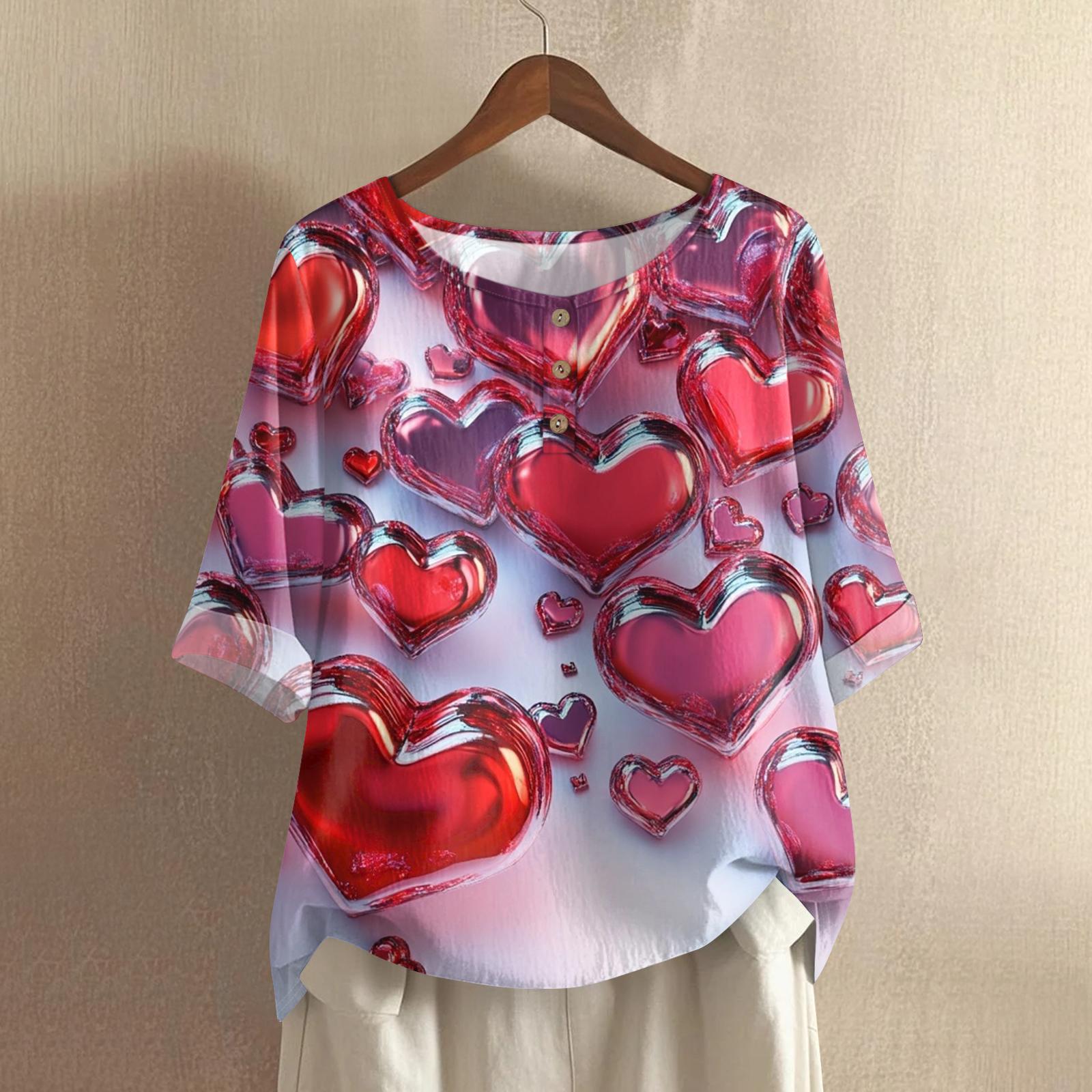 Women s Valentine s Day Printed Casual Mid Sleeved Round Neck Cotton And Linen Top M
Women s Valentine s Day Printed Casual Mid Sleeved Round Neck Cotton And Linen Top M