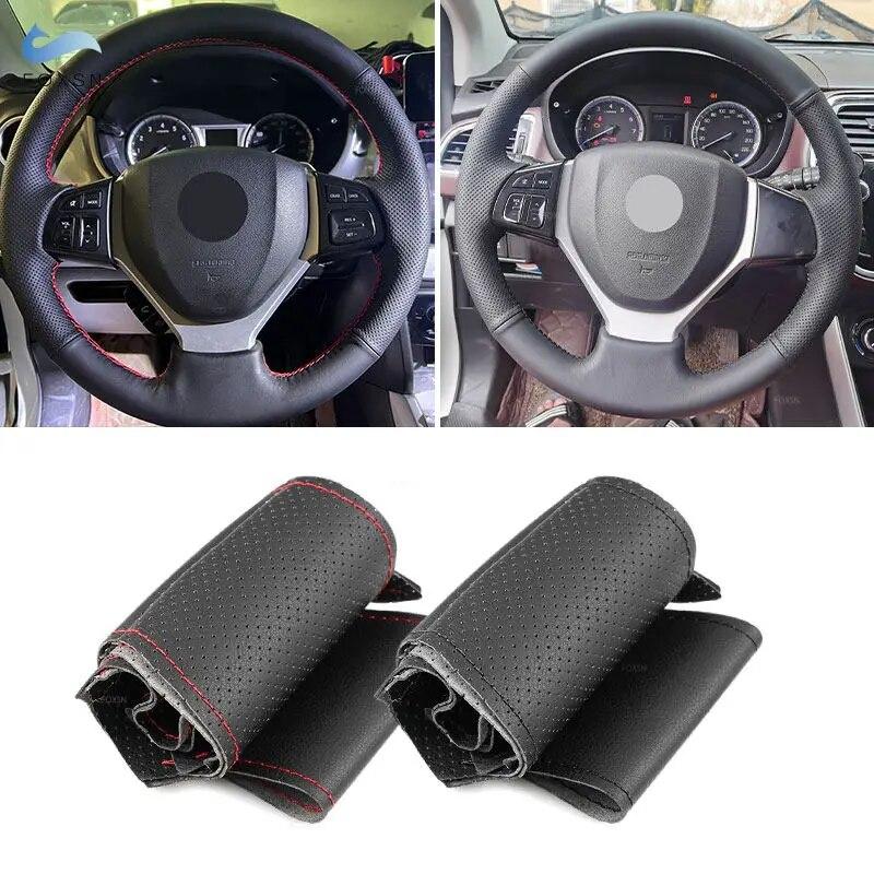 Чехол на руль автомобиля с ручной оплеткой для Suzuki Swift 2011-2017 SX4 S-CROSS Celerio Vitara 2015-перфорированная кожаная отделка
Чехол на руль автомобиля с ручной оплеткой для Suzuki Swift 2011-2017 SX4 S-CROSS Celerio Vitara 2015-перфорированная кожаная отделка