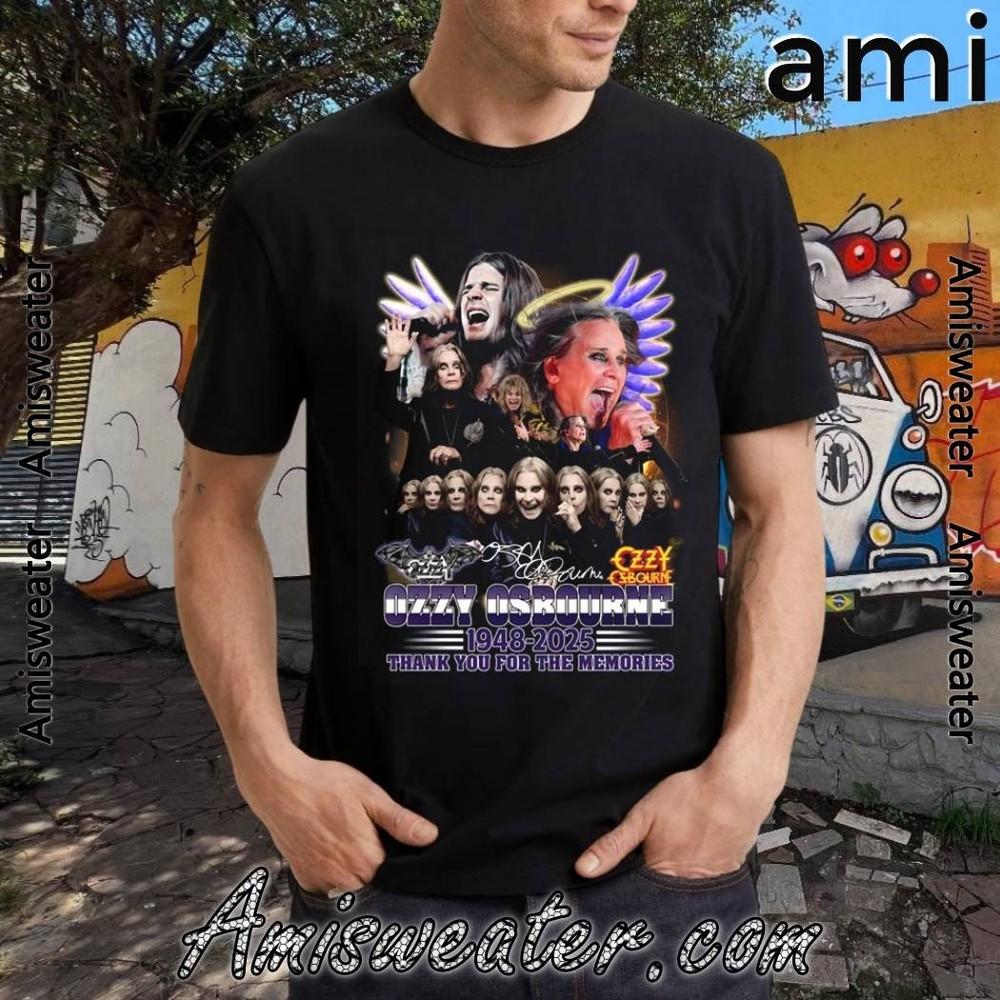 Ozzy Osbourne 1948-2025 Thank You For The Memories Signatures T-shirt Unisex T-Shirt XXXXL
Ozzy Osbourne 1948-2025 Thank You For The Memories Signatures T-shirt Unisex T-Shirt XXXXL