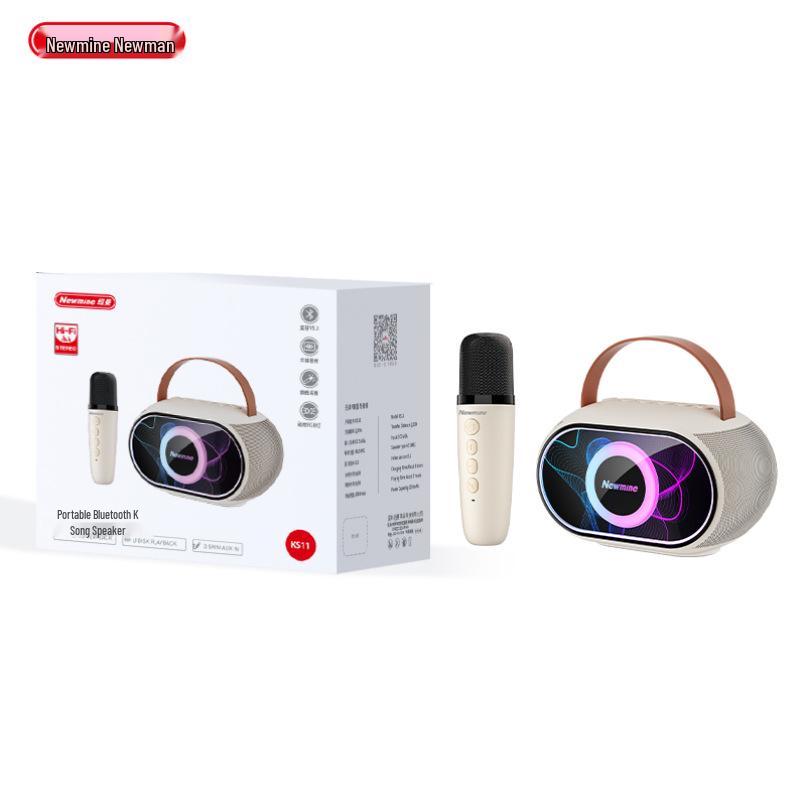 Newman KS11GRB Colorful Light Bluetooth Speaker: Portable with Built-in Microphone, Ideal for Gifts Portable Bluetooth Karaoke Speaker білий
Newman KS11GRB Colorful Light Bluetooth Speaker: Portable with Built-in Microphone, Ideal for Gifts Portable Bluetooth Karaoke Speaker білий