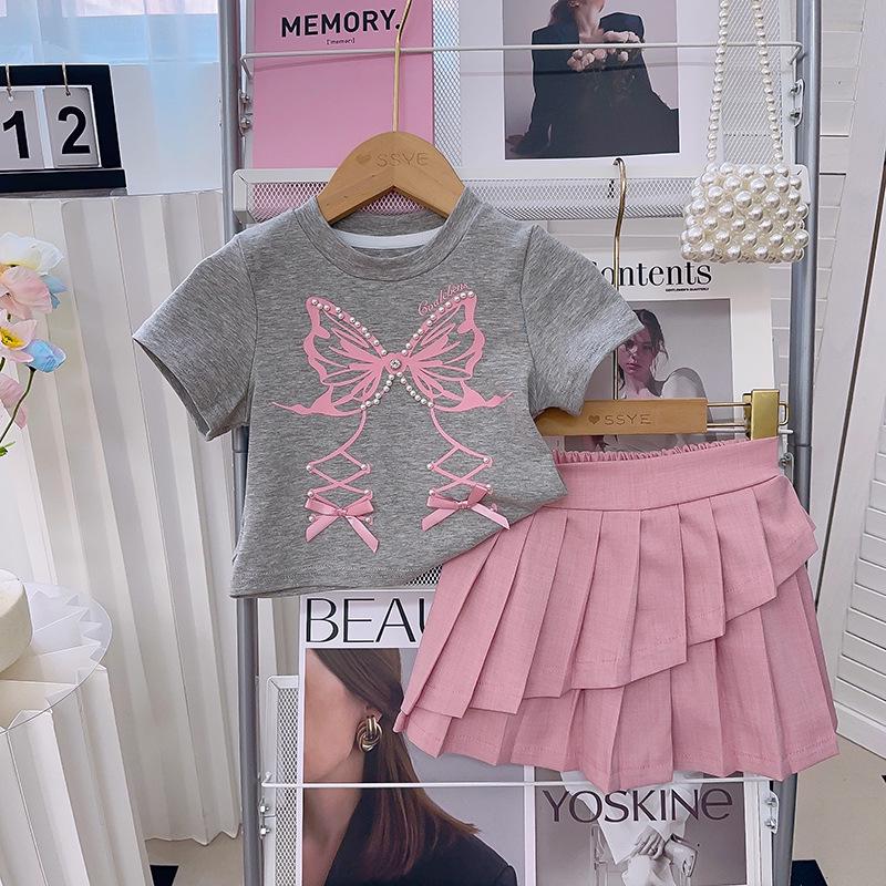 Girls Pearl Bow Pleated Skirt & Short Sleeve Set CM0089 90
Girls Pearl Bow Pleated Skirt & Short Sleeve Set CM0089 90