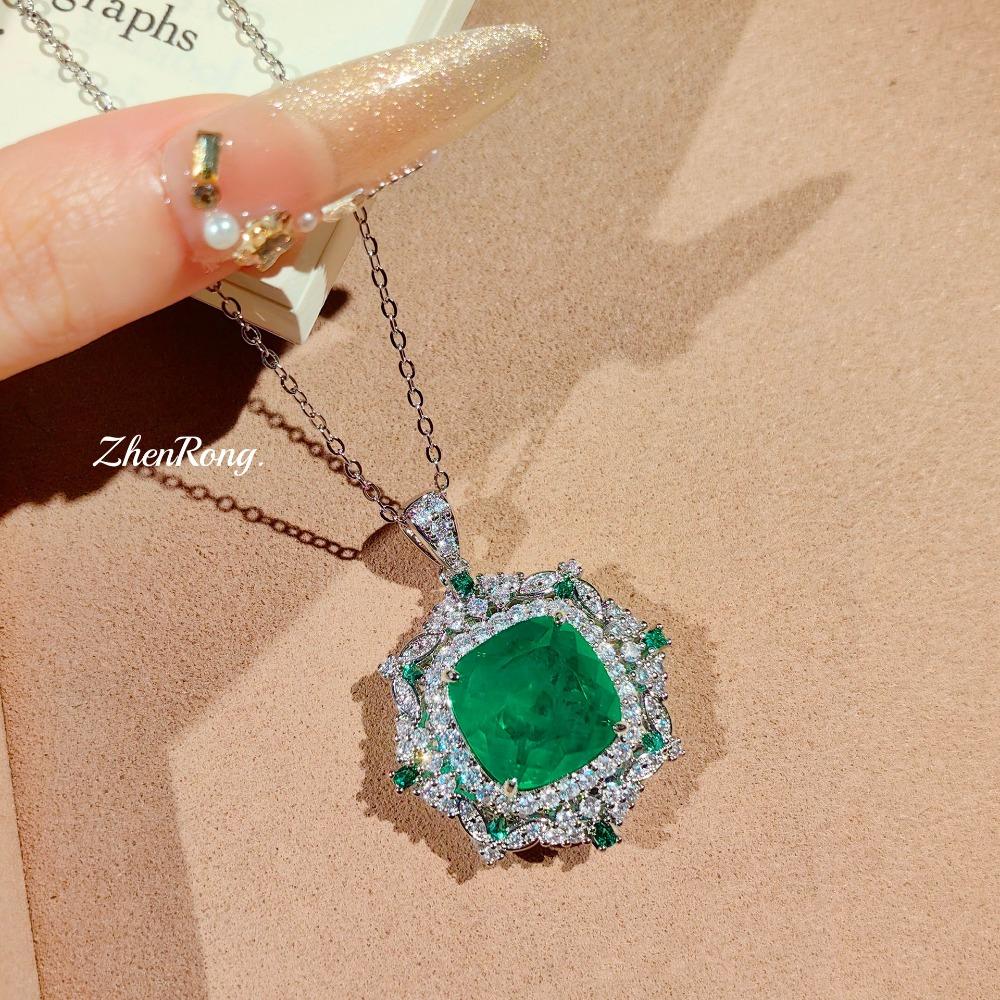 Vintage Luxury Emerald Pendant Necklace with Cotton Inclusions Women Elegant Gemstone Jewelry
Vintage Luxury Emerald Pendant Necklace with Cotton Inclusions Women Elegant Gemstone Jewelry