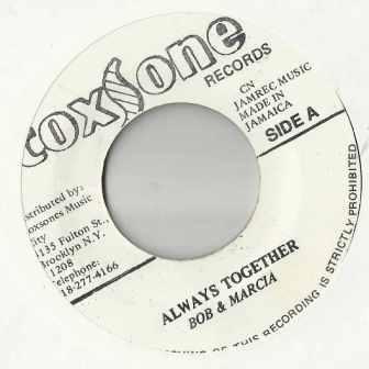 7inch Record BOB & MARCIA / THE HEPTONES - Always Together / Young Generation NONE Coxsone Records Jamaica Reggae, Ska & Dub Used
7inch Record BOB & MARCIA / THE HEPTONES - Always Together / Young Generation NONE Coxsone Records Jamaica Reggae, Ska & Dub Used