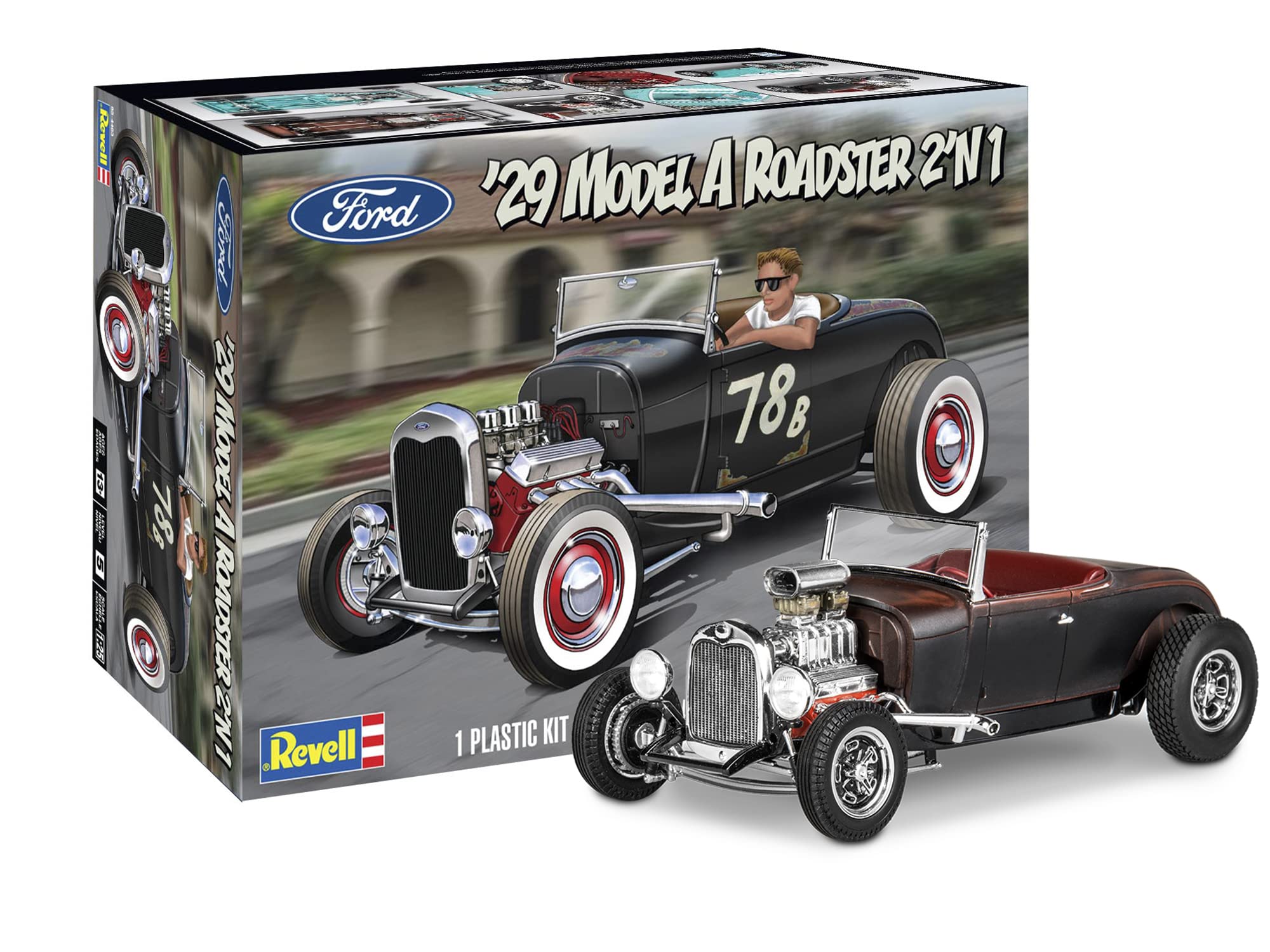 Американский Revell Масштаб 1929 Ford Model A Родстер Пластиковая Сборная Модель 14463 1/25
Американский Revell Масштаб 1929 Ford Model A Родстер Пластиковая Сборная Модель 14463 1/25