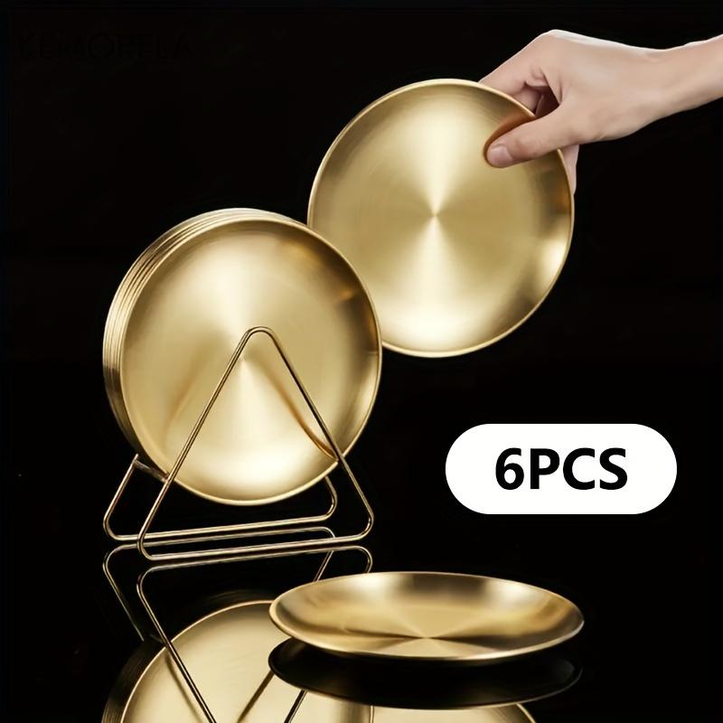 6PCS Stainless Steel Dinner Plate Light Round Plate Small Plate Set With Storage Rack Outdoor Camping Picnic Plate Tableware Set золотистий
6PCS Stainless Steel Dinner Plate Light Round Plate Small Plate Set With Storage Rack Outdoor Camping Picnic Plate Tableware Set золотистий
