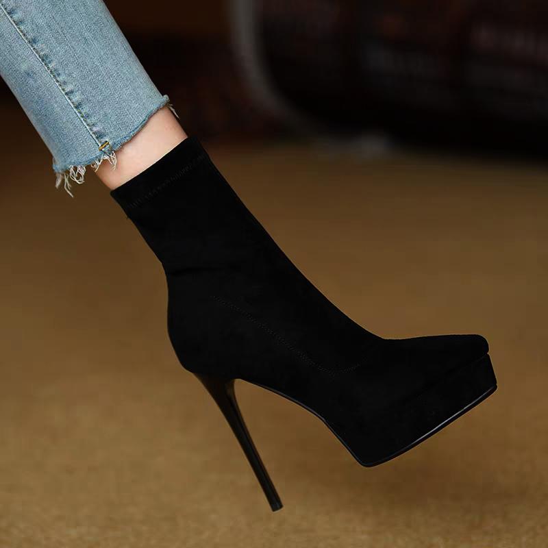 Super Elastic Skinny Boots Pointed Toe Skinny Heel Platform Shoe 2026 Spring and Autumn Single Boots 40 чорний
Super Elastic Skinny Boots Pointed Toe Skinny Heel Platform Shoe 2026 Spring and Autumn Single Boots 40 чорний