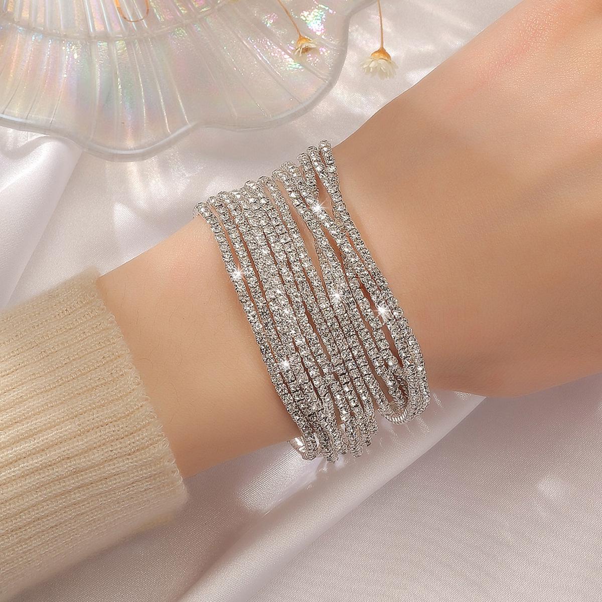 2.0mm Extra Fine Rhinestone Elastic Bridal Bangle - Korean Style Single Row Crystal Bracelet K9
2.0mm Extra Fine Rhinestone Elastic Bridal Bangle - Korean Style Single Row Crystal Bracelet K9