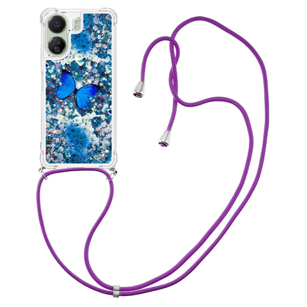 For Xiaomi Redmi 13C 4G/13C 5G/13R 5G/Poco M6 5G/Poco C65 4G TPU Case with Lanyard Quicksand Pattern Print Phone Cover Blue Butterfly
For Xiaomi Redmi 13C 4G/13C 5G/13R 5G/Poco M6 5G/Poco C65 4G TPU Case with Lanyard Quicksand Pattern Print Phone Cover Blue Butterfly
