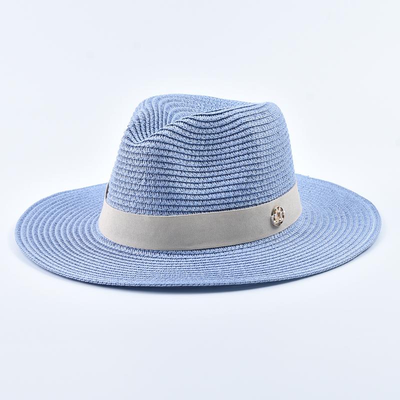 New Panama Soft Shaped Straw Hat for Women Men Summer Beach Sun Hats UV Protection Fedora Hat One Size небо синє кольору
New Panama Soft Shaped Straw Hat for Women Men Summer Beach Sun Hats UV Protection Fedora Hat One Size небо синє кольору