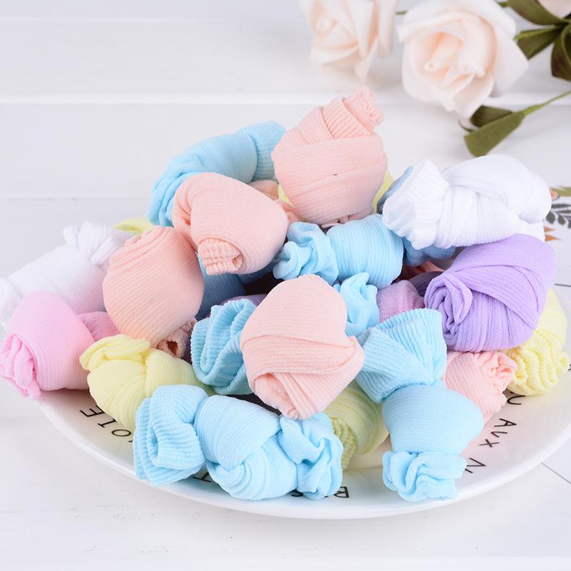 10 пар детских носков для девочек и мальчиков, короткие весенние носки, летние однотонные хлопковые носки для малышей, тонкие детские носки 3-9Y