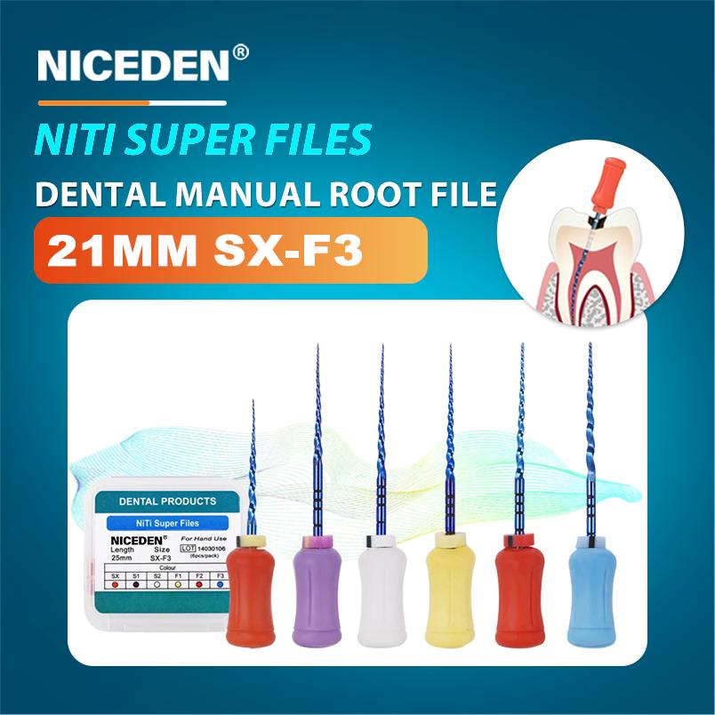 Niceden 6 шт./коробка Стоматологический эндодонтический NiTi Ручной Использования Термоактивируемый Роторный Файл SX-F3 25 мм Супер Файлы для Корневых Каналов Аксессуар для Стоматолога 21mm SX
Niceden 6 шт./коробка Стоматологический эндодонтический NiTi Ручной Использования Термоактивируемый Роторный Файл SX-F3 25 мм Супер Файлы для Корневых Каналов Аксессуар для Стоматолога 21mm SX