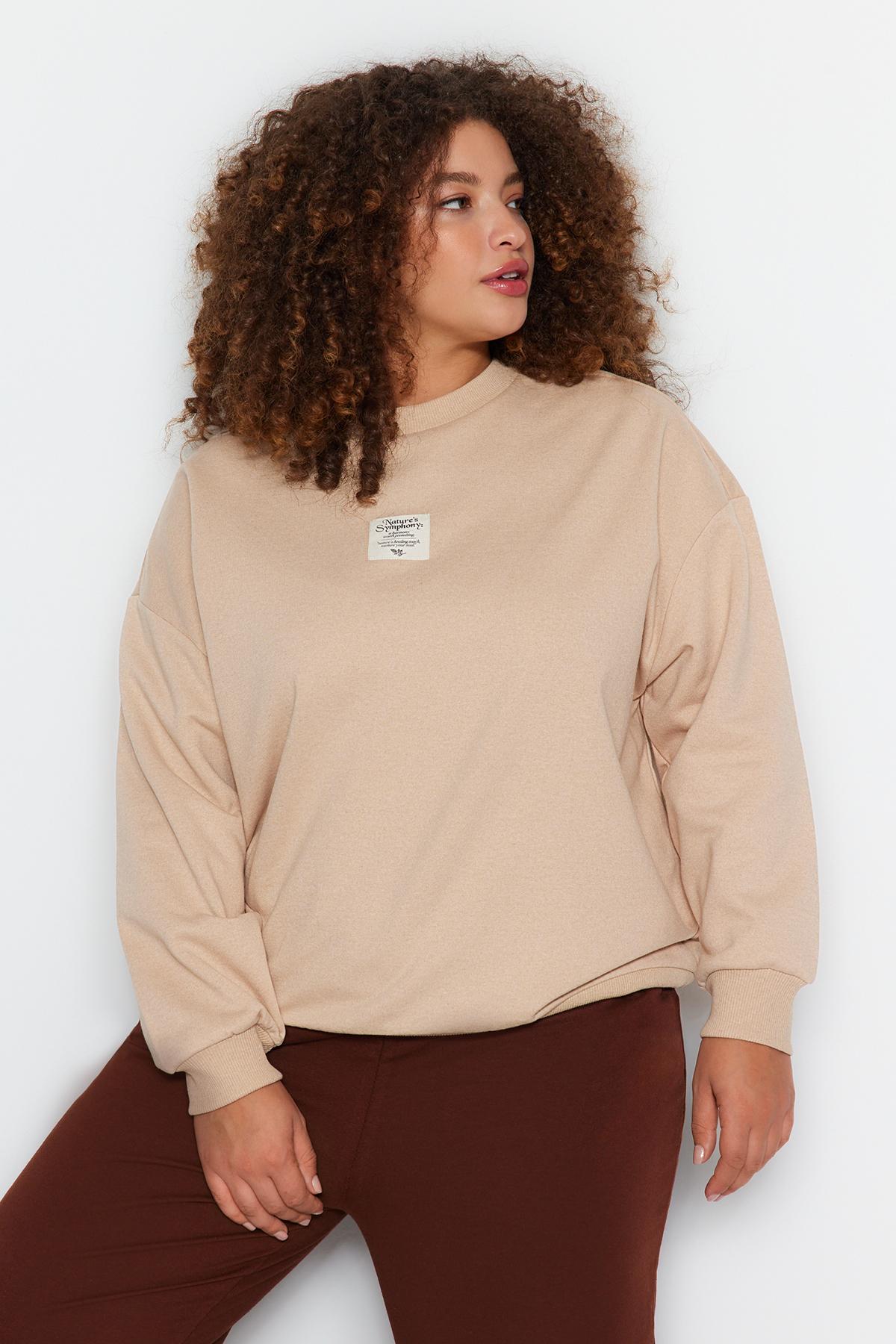 Women s Fashion New Big Size Sweatshirt Beige Embroidery Detailed Thick Knitted Sweatshirt 5XL бежевий
Women s Fashion New Big Size Sweatshirt Beige Embroidery Detailed Thick Knitted Sweatshirt 5XL бежевий