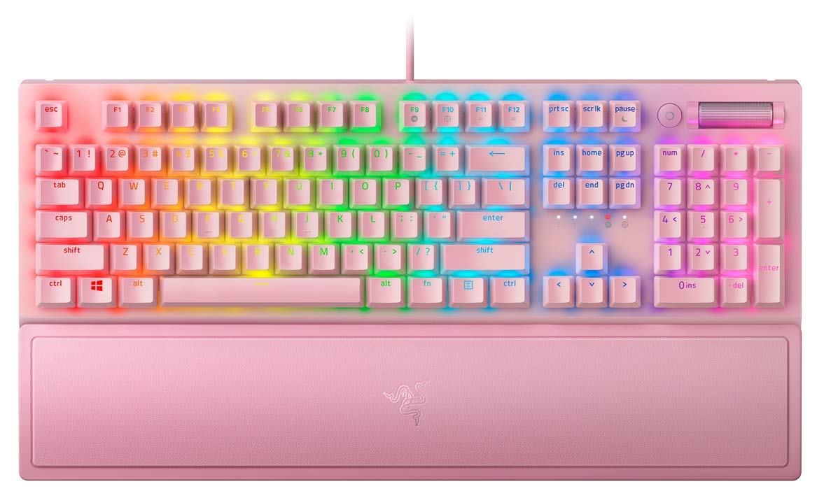 Ігрова клавіатура Razer Blackwidow V3 Quartz Pink Green Switch Gaming Keyboard Mechanical Green Axis Chroma RGB English Layout Authorized Distributor Guarantee рожевий
Ігрова клавіатура Razer Blackwidow V3 Quartz Pink Green Switch Gaming Keyboard Mechanical Green Axis Chroma RGB English Layout Authorized Distributor Guarantee рожевий