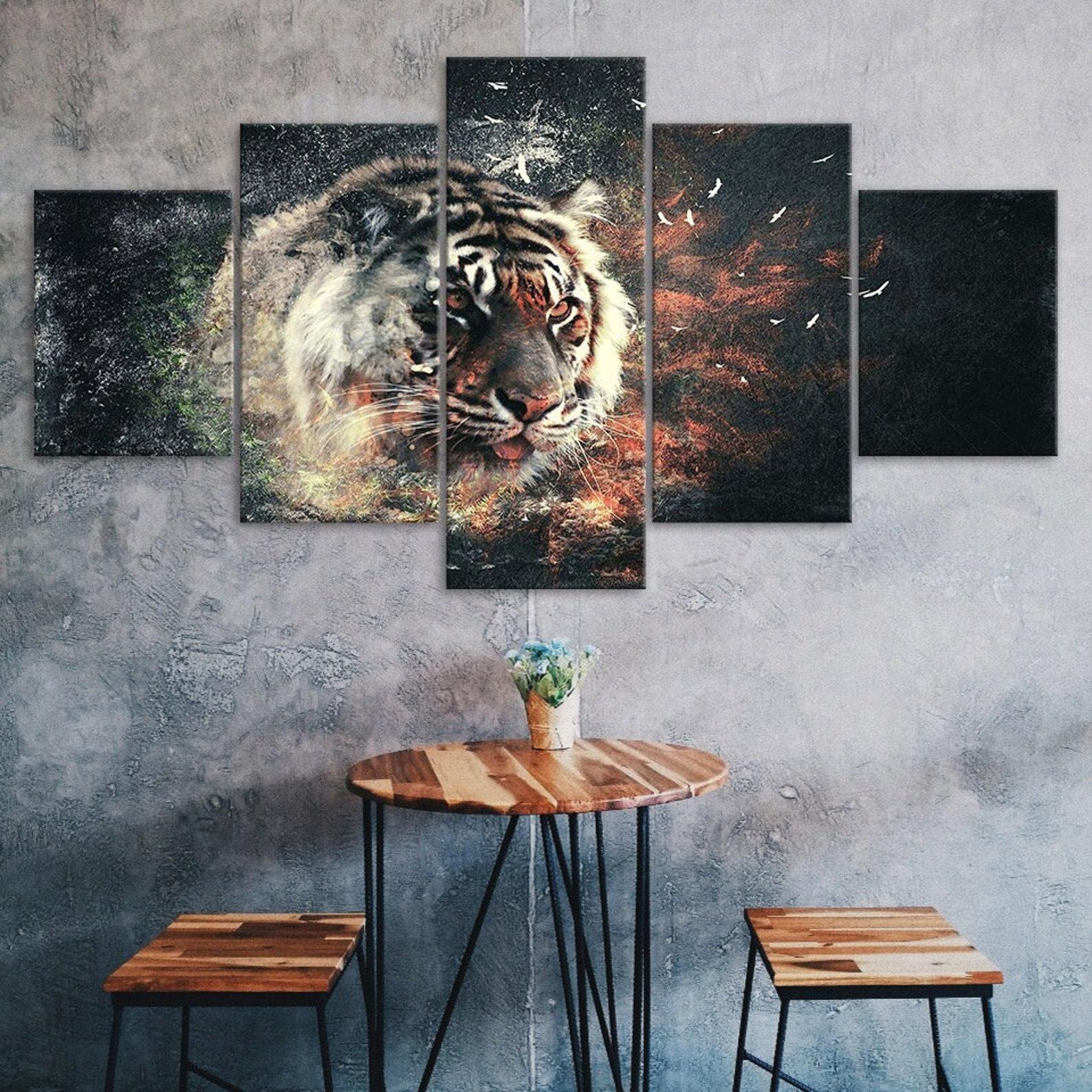 Tiger Face Abstract Art 5 Piece Five Panel Wall Canvas Print Modern Poster Picture Home Decor Gift For Him For Her 20X35 20X45 20X55CM
Tiger Face Abstract Art 5 Piece Five Panel Wall Canvas Print Modern Poster Picture Home Decor Gift For Him For Her 20X35 20X45 20X55CM