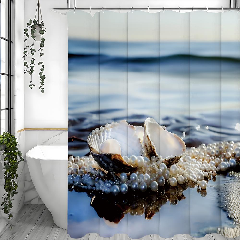 Занавеска для душа Ocean Beach Shell Pearl, Декоративная занавеска для душа для ванной комнаты, Водонепроницаемая занавеска для душа с крючками 90*180cm
Занавеска для душа Ocean Beach Shell Pearl, Декоративная занавеска для душа для ванной комнаты, Водонепроницаемая занавеска для душа с крючками 90*180cm