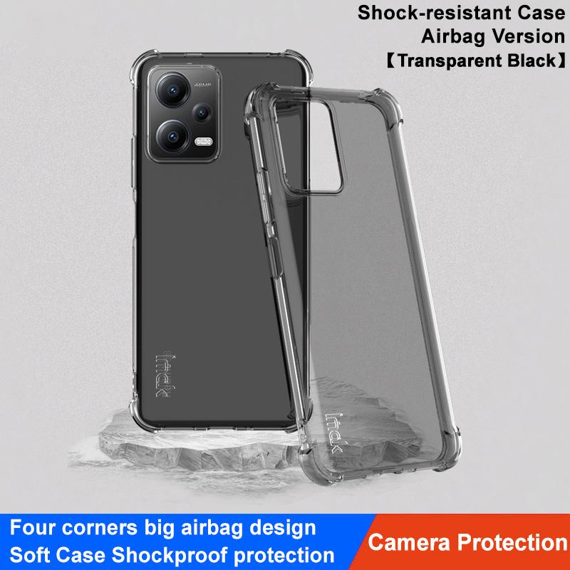 IMAK For Xiaomi Redmi Note 12 5G (Global)/(India)/(China)/Poco X5 5G Clear Phone Case Four Corner Airbag Anti-drop Phone TPU Cover Transparent Black
IMAK For Xiaomi Redmi Note 12 5G (Global)/(India)/(China)/Poco X5 5G Clear Phone Case Four Corner Airbag Anti-drop Phone TPU Cover Transparent Black