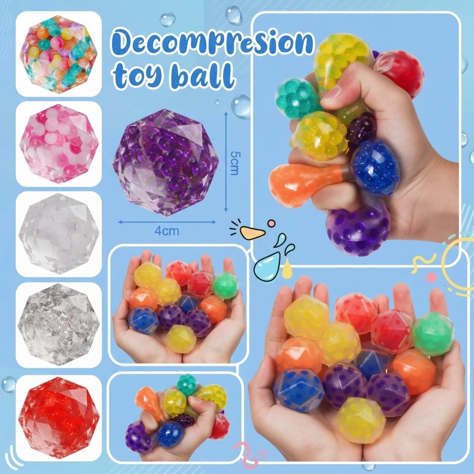 Diamond Shape Water Bead Stress Ball Assorted Styles 2ml Soft Squeeze Sensory Toy for Hand Exercise and Stress Relief One Size белый
Diamond Shape Water Bead Stress Ball Assorted Styles 2ml Soft Squeeze Sensory Toy for Hand Exercise and Stress Relief One Size белый