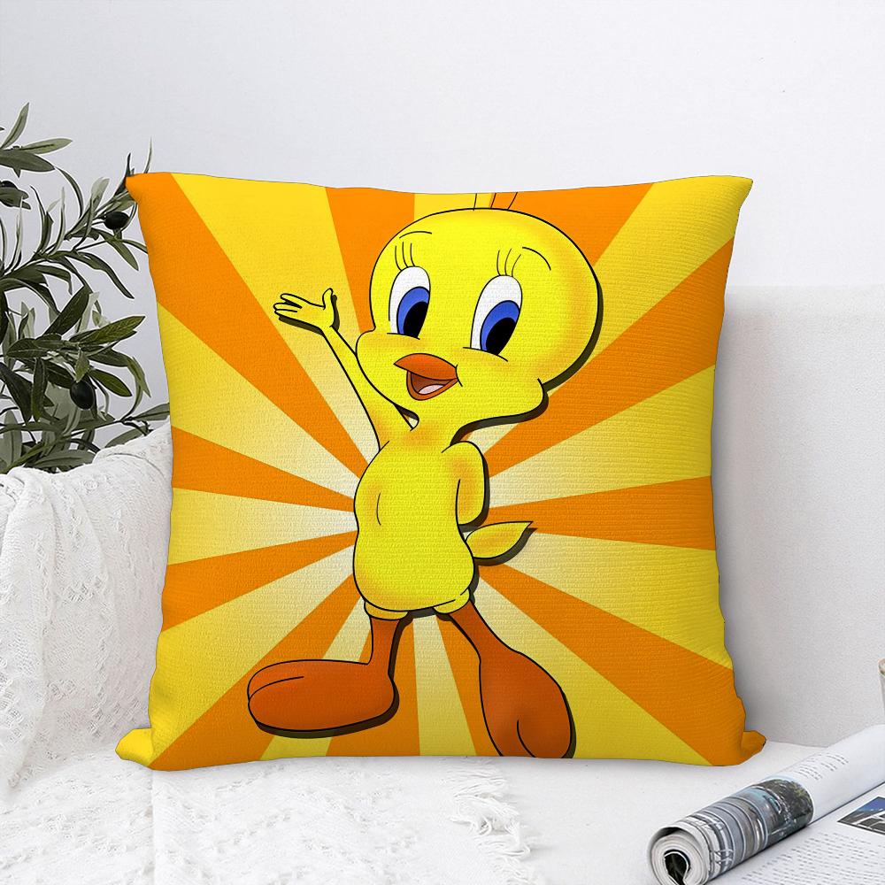 Cartoon T-Tweety B-Bird Pillow Case Sofa Decorative Home Double-sided Print Plush Square Throw Pillow Covers Cushion Decor Cover 16x16Inch
Cartoon T-Tweety B-Bird Pillow Case Sofa Decorative Home Double-sided Print Plush Square Throw Pillow Covers Cushion Decor Cover 16x16Inch