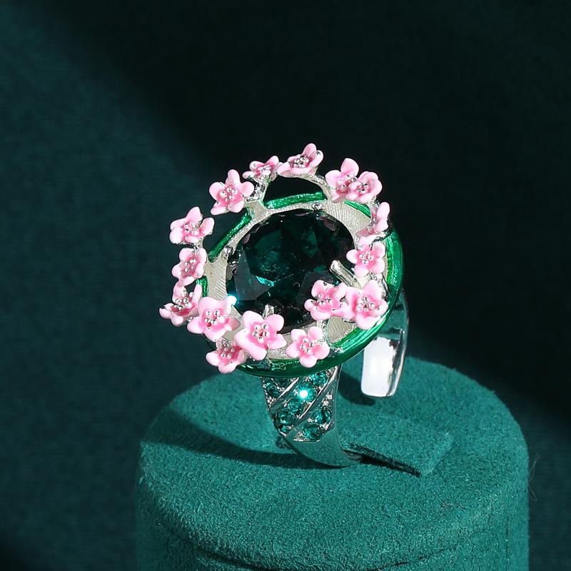 Vintage Rhinestone Peach Blossom Rings Green Crystal Silver Color Flower Christmas Jewelry Bridal 2025 Luxury Quality Brands New
Vintage Rhinestone Peach Blossom Rings Green Crystal Silver Color Flower Christmas Jewelry Bridal 2025 Luxury Quality Brands New