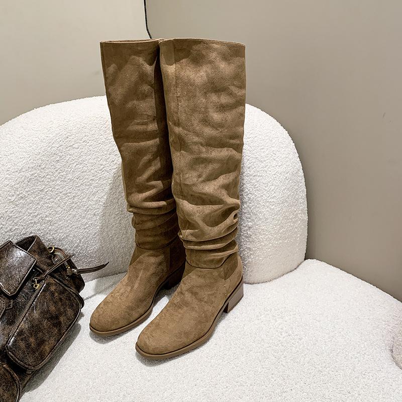 Женские сапоги-трубы рыцарские сапоги ретро замшевые толстый каблук квадратный носок 2025 новые мятые сапоги до колена детские 42 хаки
Женские сапоги-трубы рыцарские сапоги ретро замшевые толстый каблук квадратный носок 2025 новые мятые сапоги до колена детские 42 хаки
