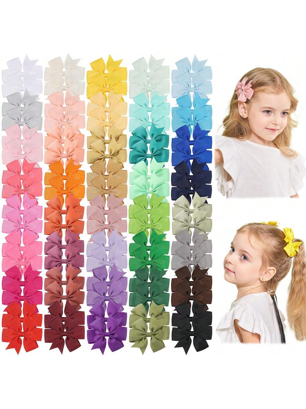 50pcs 2.5 Ribbon Kids Bows Hair Clips for Baby Girls Random Solid Color Pinwheel Toddler Hairgripes Headwear Hair Accessories
50pcs 2.5 Ribbon Kids Bows Hair Clips for Baby Girls Random Solid Color Pinwheel Toddler Hairgripes Headwear Hair Accessories