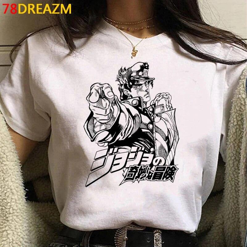 Футболка Jojo Bizarre Adventure, мужская японская одежда для пар, повседневные футболки с рисунком, футболки в стиле Харадзюку, каваи, футболка унисекс L
Футболка Jojo Bizarre Adventure, мужская японская одежда для пар, повседневные футболки с рисунком, футболки в стиле Харадзюку, каваи, футболка унисекс L