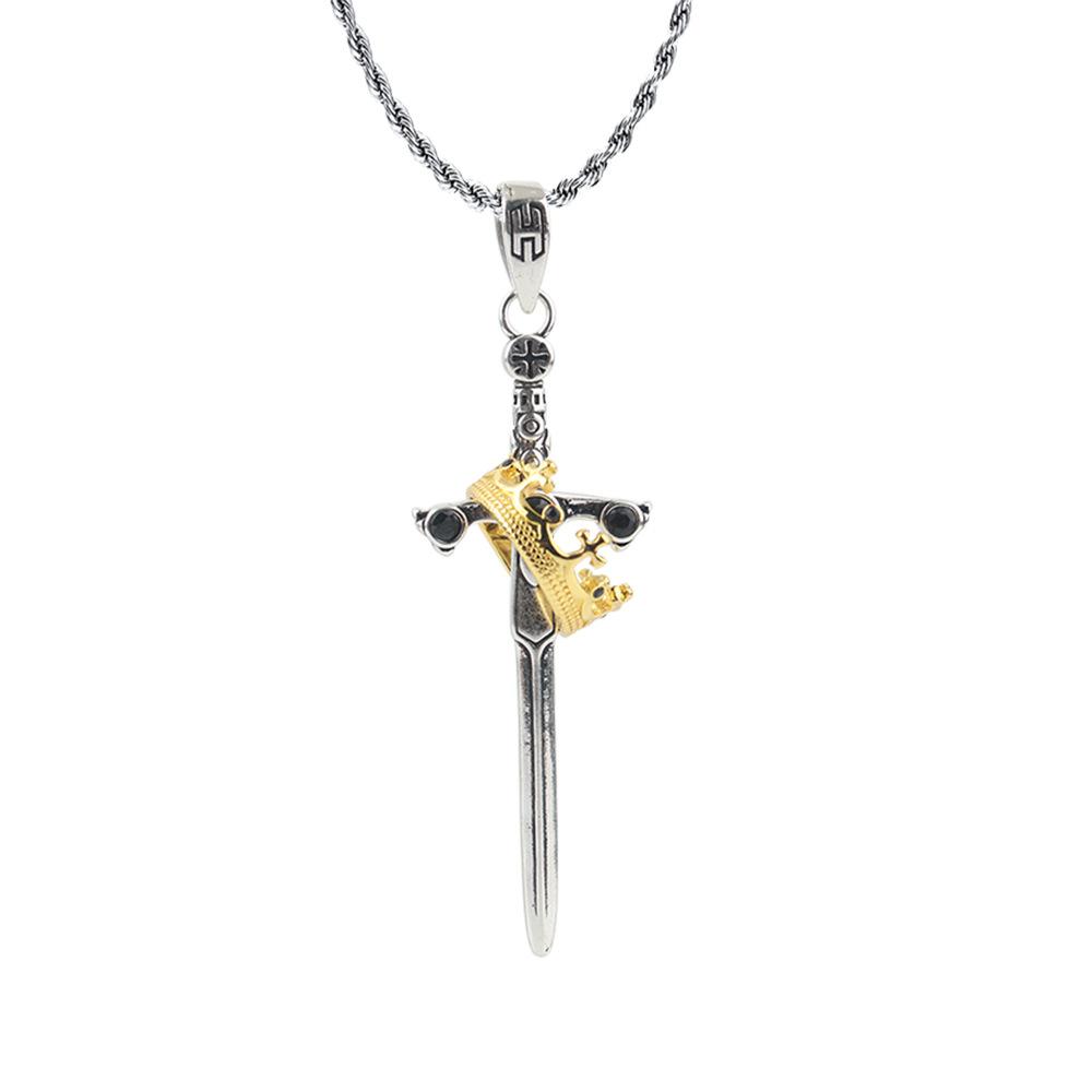 Sword Necklace Men s Trendy Personality Punk Style Gothic Sword Pendant Fashion Creative Style Cross Crown Collarbone Chain
Sword Necklace Men s Trendy Personality Punk Style Gothic Sword Pendant Fashion Creative Style Cross Crown Collarbone Chain