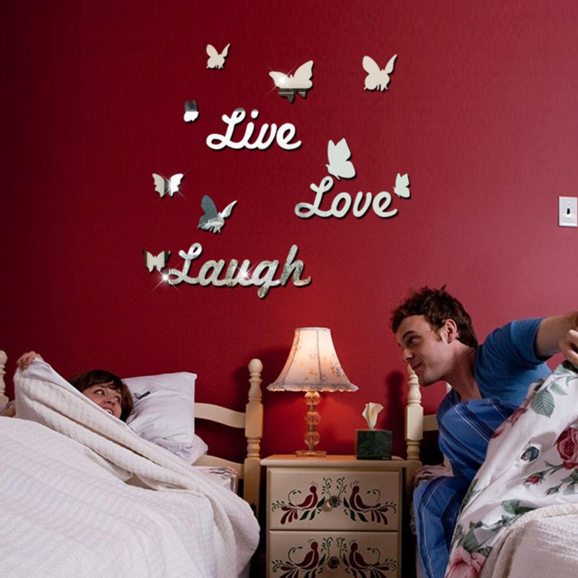 Love Laugh Butterfly English Letters Acrylic Mirror Wall Sticker Decorative Mirror Sticker чорний
Love Laugh Butterfly English Letters Acrylic Mirror Wall Sticker Decorative Mirror Sticker чорний