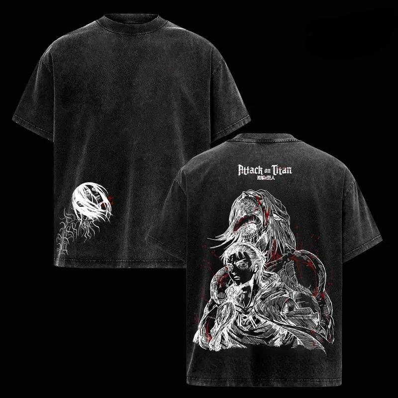 Eren Jaeger Shingeki No Kyojin Print T-shirt Anime Attack On Titan Clothing Men Women Tshirts Washed Cotton T Shirt Harajuku Top XXL чорний
Eren Jaeger Shingeki No Kyojin Print T-shirt Anime Attack On Titan Clothing Men Women Tshirts Washed Cotton T Shirt Harajuku Top XXL чорний