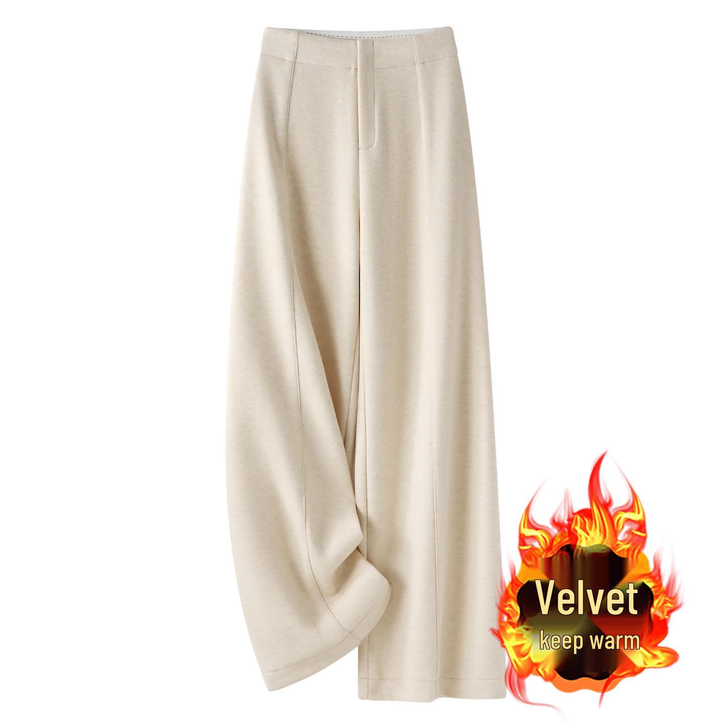 Winter 2025 Gray Velvet High-Waist Sweatpants for Kids: Narrow Fit with Loose Drape Wide-Leg Design M
Winter 2025 Gray Velvet High-Waist Sweatpants for Kids: Narrow Fit with Loose Drape Wide-Leg Design M