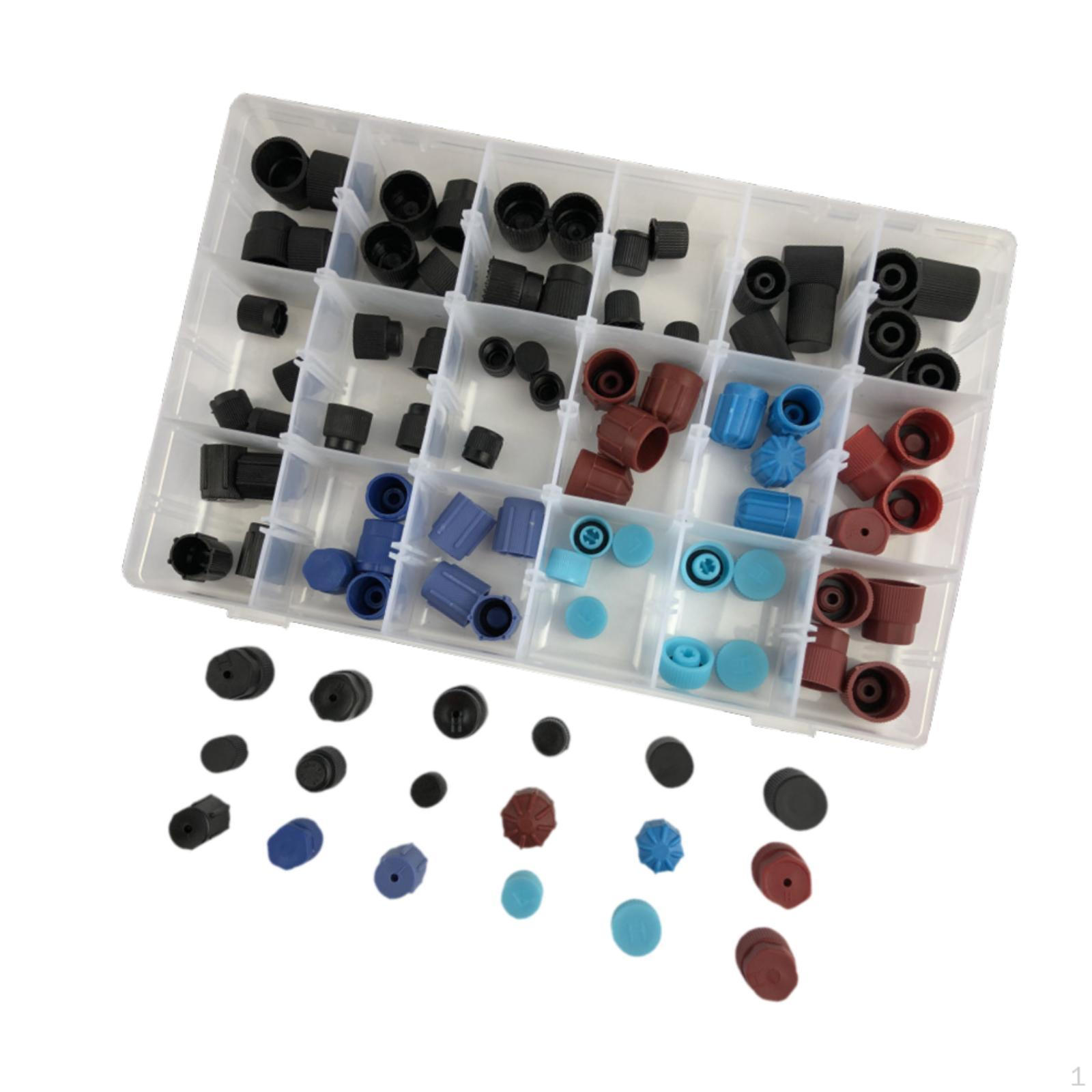 90Pcs Air Conditioning Service Caps A/C System Valve Easy to Use Leakproof Multipurpose for Vehicle
90Pcs Air Conditioning Service Caps A/C System Valve Easy to Use Leakproof Multipurpose for Vehicle