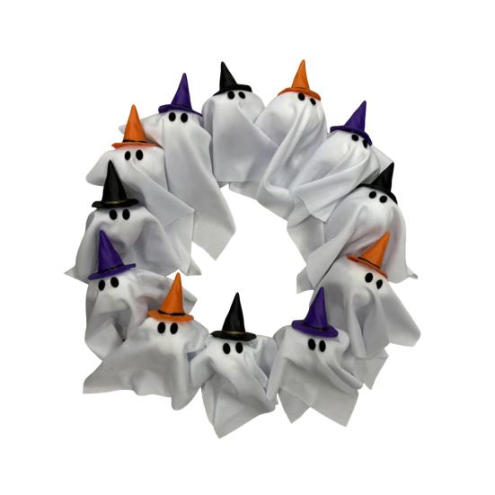 Halloween Ghost Wreath 12 White Ghost Wreath with Witch Hat DIY Front Door Hanging Decoration for Wall Window Porch Patio Garden Home Decor Without Light
Halloween Ghost Wreath 12 White Ghost Wreath with Witch Hat DIY Front Door Hanging Decoration for Wall Window Porch Patio Garden Home Decor Without Light
