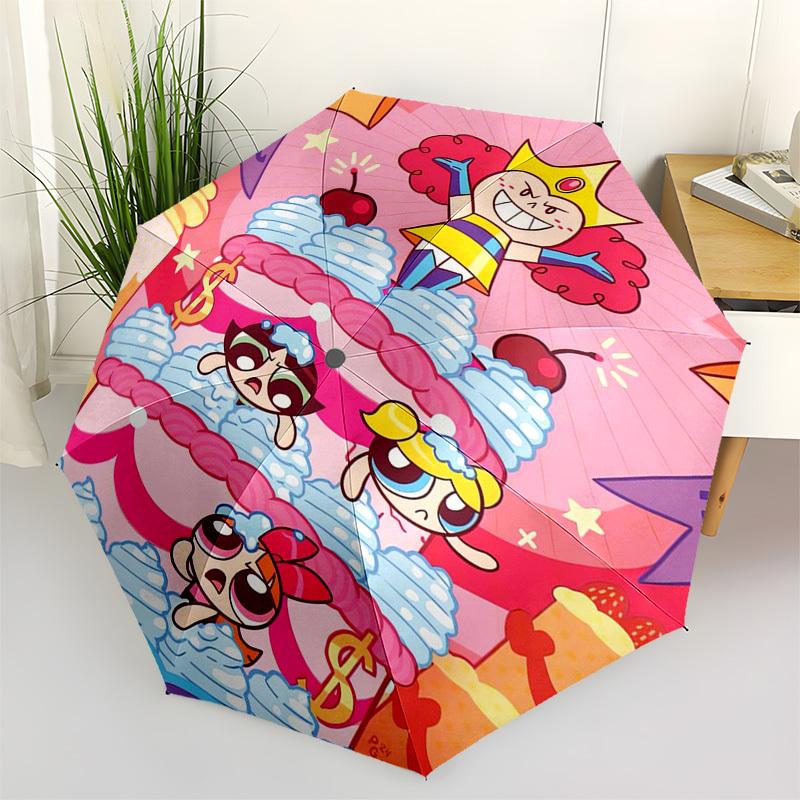 Powerpuff Girls Cake Themed Automatic Opening and Closing Umbrella, Compact Travel Umbrella, Lightweight and Portable, Suitable for Beach Co
Powerpuff Girls Cake Themed Automatic Opening and Closing Umbrella, Compact Travel Umbrella, Lightweight and Portable, Suitable for Beach Co