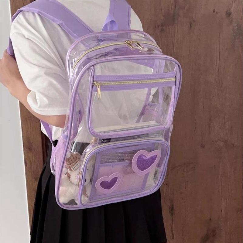 fashion Transparent PVC Womens Backpack Summer College Style Fashion Large Capacity Travel Backpack Designer Luxury Female Y2k Bag
fashion Transparent PVC Womens Backpack Summer College Style Fashion Large Capacity Travel Backpack Designer Luxury Female Y2k Bag