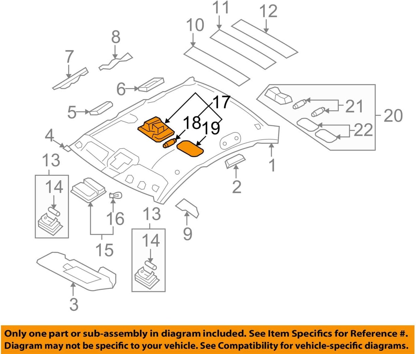 Genuine OEM 92860-3L001-X6 Room Lamp / 928603L001X6 for Hyundai Azera 06-11 / replace 928603L000X6
Genuine OEM 92860-3L001-X6 Room Lamp / 928603L001X6 for Hyundai Azera 06-11 / replace 928603L000X6