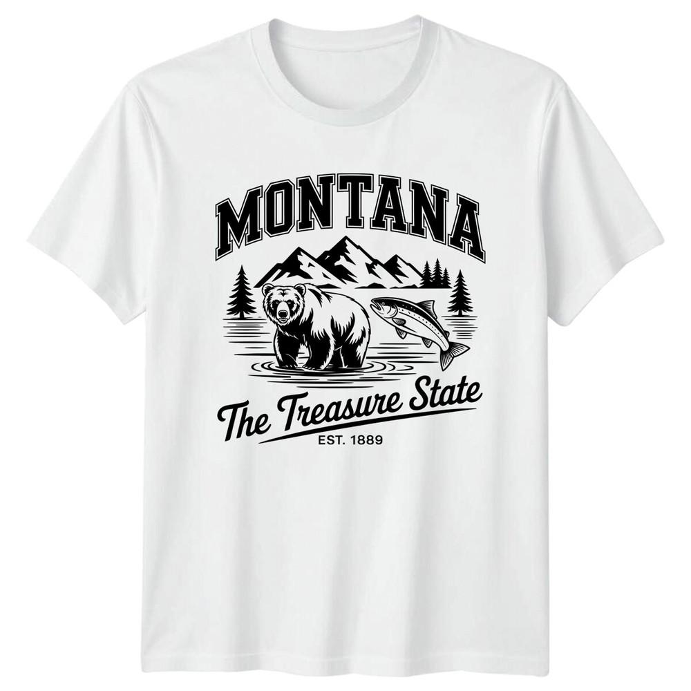 Montana The Treasure State Bear Fish Mens TShirt Ladies Tee Graphic Top Unisex T-Shirt XL
Montana The Treasure State Bear Fish Mens TShirt Ladies Tee Graphic Top Unisex T-Shirt XL
