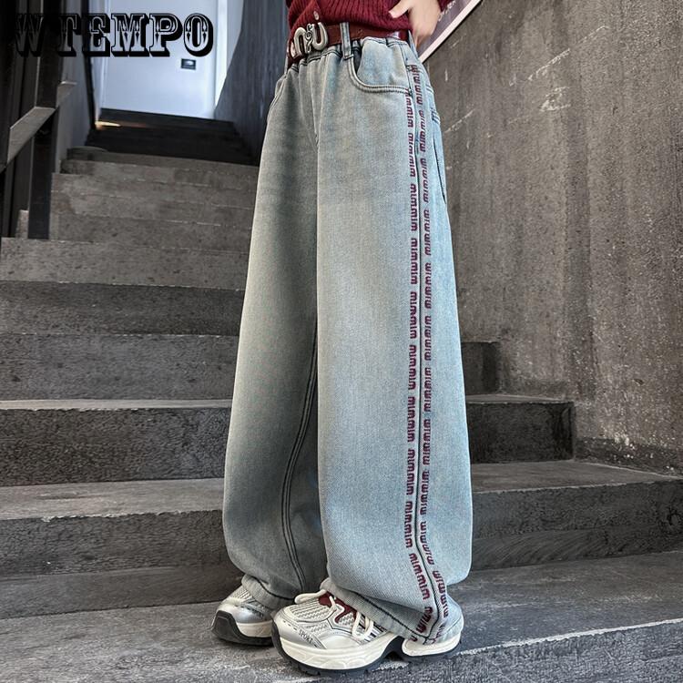 Girls Jeans Korean Versatile Student Casual Straight Leg Pants Letter Embroidered Pants Wide Leg Pants 170
Girls Jeans Korean Versatile Student Casual Straight Leg Pants Letter Embroidered Pants Wide Leg Pants 170