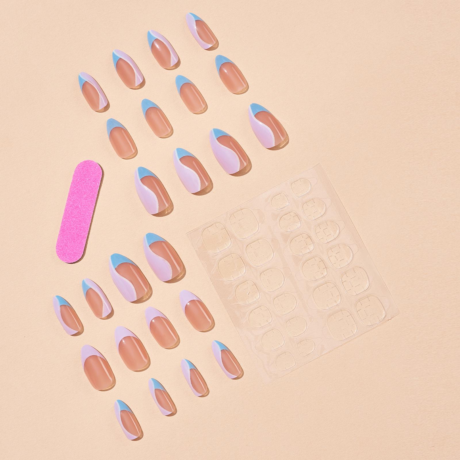 Миндалевидные накладные ногти ручной работы с французским краем - Европейский и американский стиль
Миндалевидные накладные ногти ручной работы с французским краем - Европейский и американский стиль