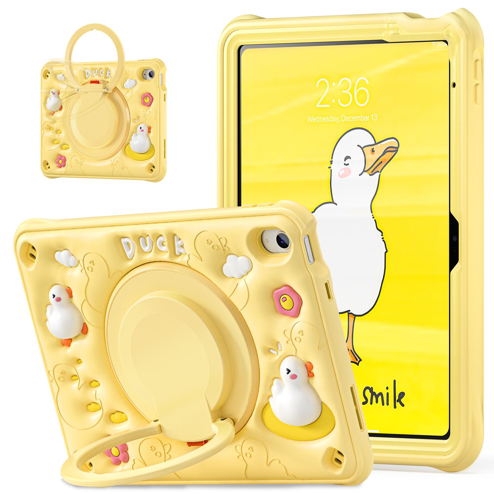 For iPad (2025)/10.9 (2022) Case Cartoon Duck Kickstand PC+Silicone+TPU Tablet Cover A
For iPad (2025)/10.9 (2022) Case Cartoon Duck Kickstand PC+Silicone+TPU Tablet Cover A