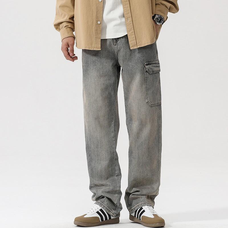 Американские джинсы для работы в стиле хай-стрит, ретро, свободные и красивые, прямые, широкие, весенние брюки 38
Американские джинсы для работы в стиле хай-стрит, ретро, свободные и красивые, прямые, широкие, весенние брюки 38