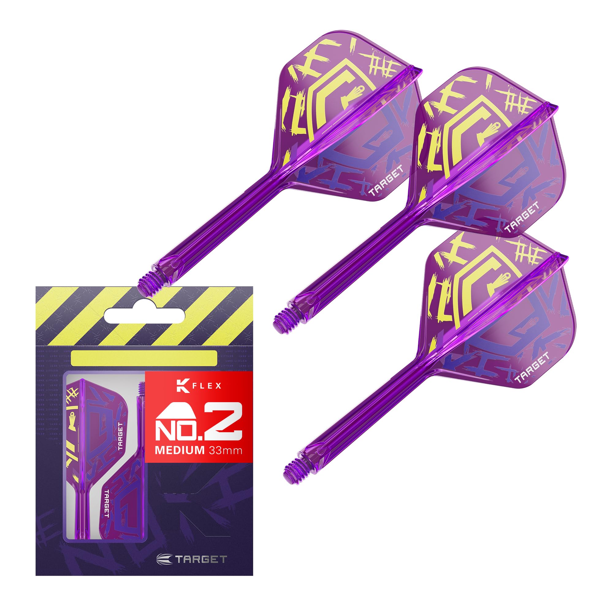 TARGET Darts LUKE LITTLER WORLD CHAMPION KFLEX Flight Shaft KFLEX Flight Short Medium & System, No2/No6, All-in-one 3-pack, (19mm)/Inbit (26mm)/Medium
TARGET Darts LUKE LITTLER WORLD CHAMPION KFLEX Flight Shaft KFLEX Flight Short Medium & System, No2/No6, All-in-one 3-pack, (19mm)/Inbit (26mm)/Medium